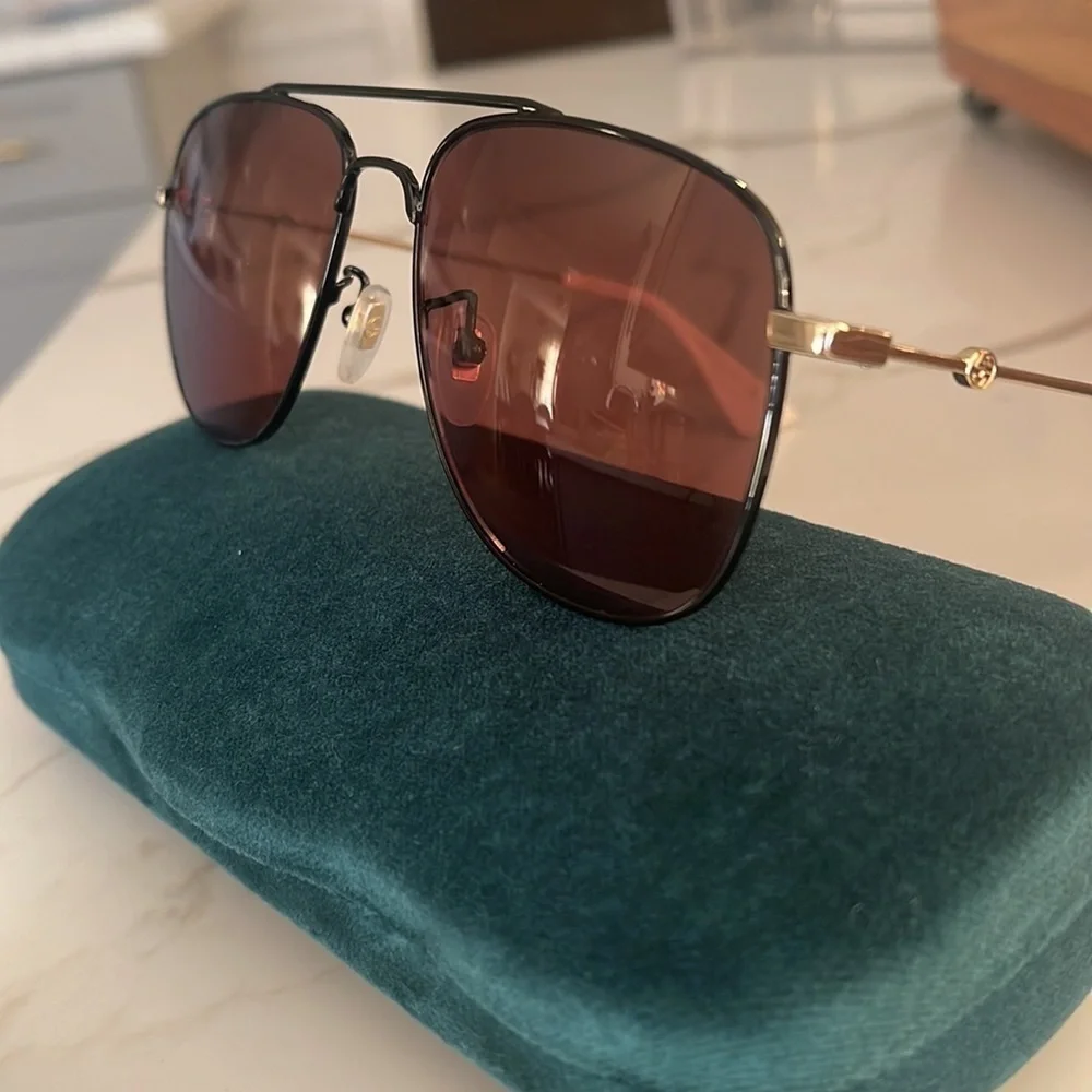Gucci 57mm aviator sunglasses